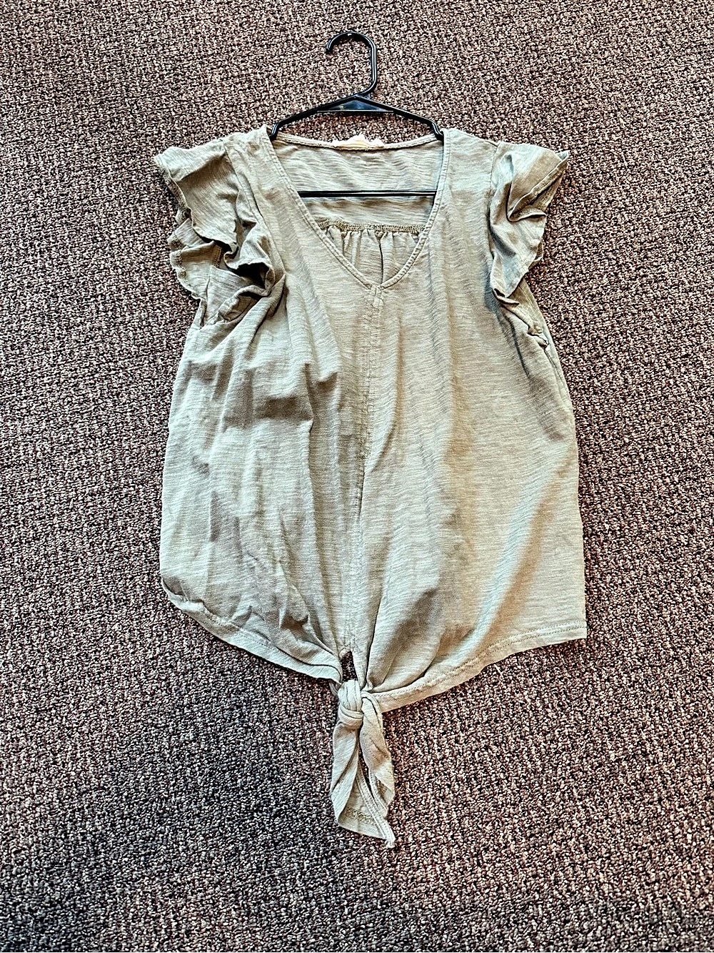 Old Navy Sage Green Ruffle Sleeve Tunic Size small